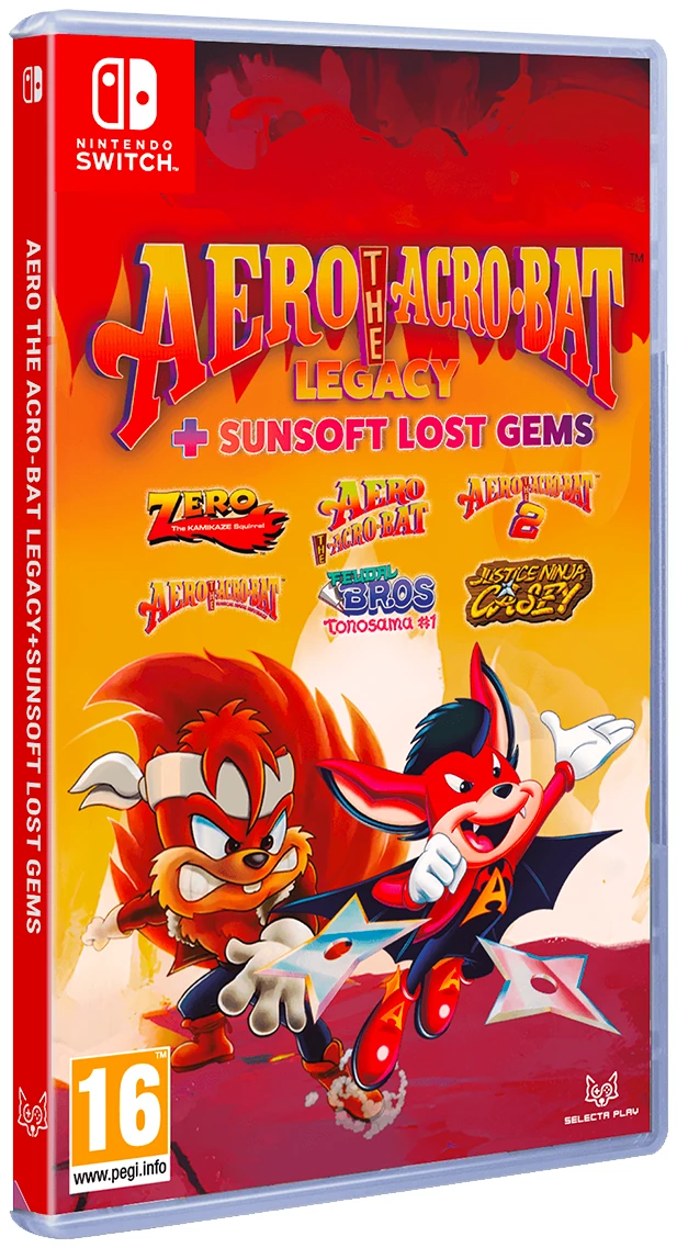 Carátula de Aero The Acro-Bat Legacy + Sunsoft Lost Gems